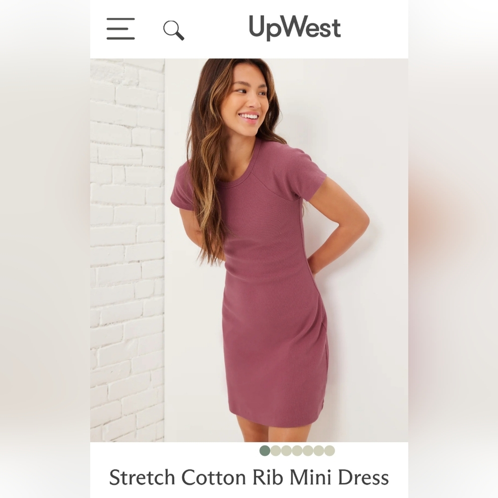 Upwest Stretch Cotton Rib Mini Dress